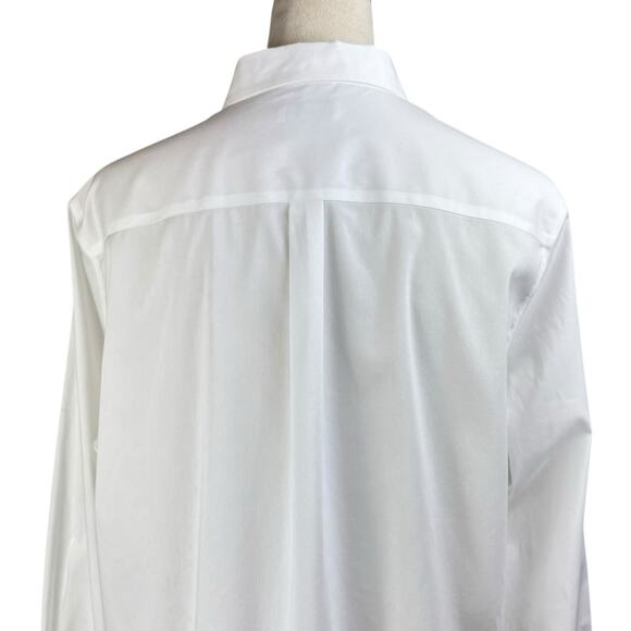 UNTUCKit NWT Bella White Button Down Long Sleeve Collared Cuffs Office Blouse - Picture 7 of 16